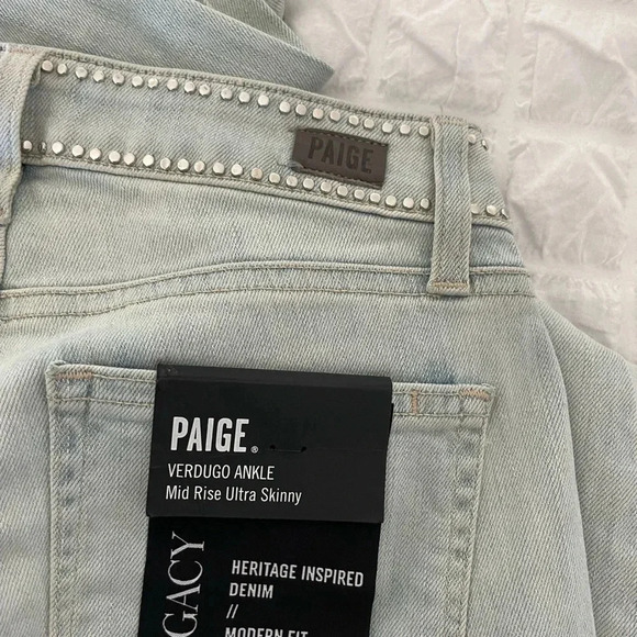 Paige studded Verdugo ankle denim in studded imperial - Picture 15 of 16